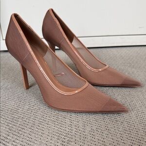 Zara Mesh Tan Women's Heels 40